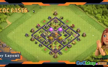 Top TH7 Farming Base with Anti 2-Star Design #57723