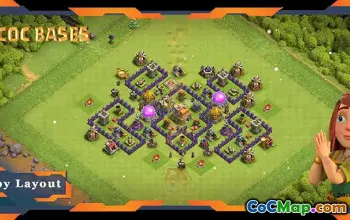 Top TH7 Hybrid Base: Anti-Air Dragon Defense Layout #19586