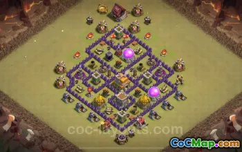 Top TH7 Hybrid War Base Links for 2024 - Clash of Clans #18843