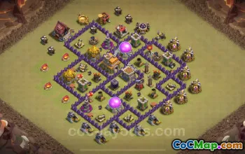 Top TH7 Max Level War Base: Hybrid & Link for 2025 #26263