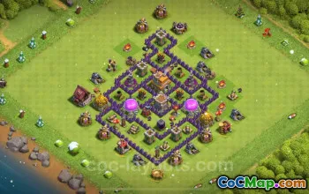 Top TH7 Trophy Base: Anti 3 Stars & Anti Air - Clash of Clans #18614