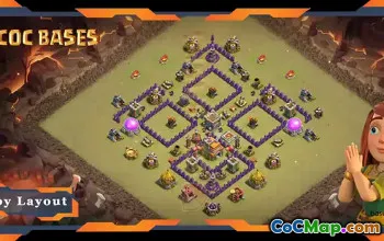 Top TH7 War Base: Anti-Air Dragon & 3-Star Layout #20007