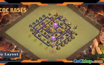 Top TH7 War Base Layouts - Anti 2 Star & Links | CoC #17957