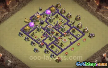 Top TH7 War Base Link - Max Level Anti-Everything Defense #24252