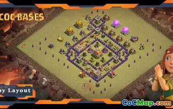 Top TH7 War Base with Anti 2 Star & Air Defense #57719