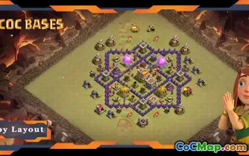 Top TH7 War Base with Anti 2 Star & Air Defense #57729