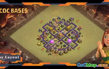 Top TH7 War Base with Anti-3 Star Layout #57692