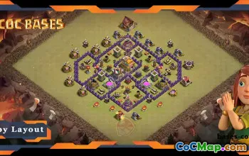 Top TH7 War Base with Anti-3 Star Layout #57716