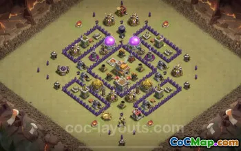 Top TH7 War Base with Anti-Air & Dragon Defense Link #24022