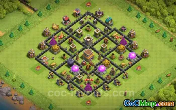 Top TH8 Anti 2 Stars Hybrid Base Link - Clash of Clans 2024 #18911