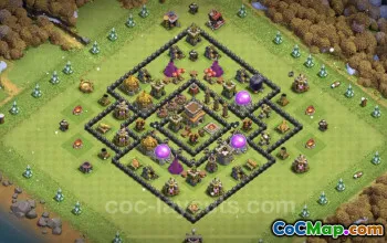 Top TH8 Base: Anti-Dragon & 3-Star Defense Copy #19156
