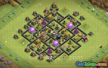 Top TH8 Base Design: Anti-Air & Dragon Defense with Link #24450
