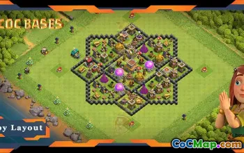 Tata Letak Basis TH8 Teratas: Tautan, Hibrida & Pertanian - Clash of Clans #18023