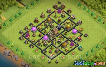 Top TH8 Hybrid Base Copy 2024 - Max Levels & Defense #18910