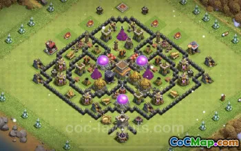 Top TH8 Hybrid Farm Base - Clash of Clans Max Levels #24508