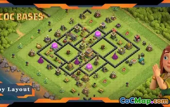 Tata Letak Basis TH8 Maks Teratas & Anti Naga Udara - Clash of Clans #18010