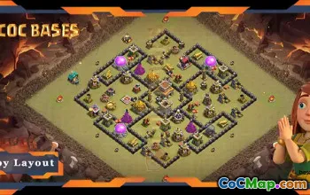 Top TH8 War Base: Anti 3 Stars Layout for Clash of Clans #19472