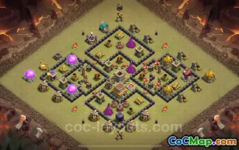 Top TH8 War Base for 2024 - Anti Everything with Link #19198