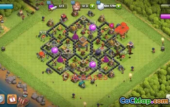 Top TH8 War Base Setup - Effective Clash of Clans Defense #18994