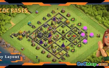 Principais layouts de base anti-troféu TH9 - Clash of Clans #18050