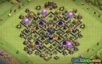 Top TH9 Base Copy - Anti Dragon & Air Defense Link #24829