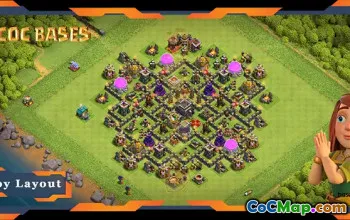 Top TH9-Verteidigungsbasis | Anti-3-Sterne- und Anti-Luft-Layouts #18035