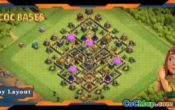 Top TH9 Farming Base: Hybrid & Anti 3 Stars Layout #19435