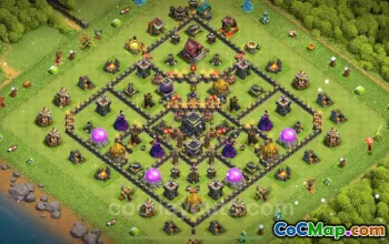 Top TH9 Hybrid Base: Best Anti 2 Stars with Link 2025 #19618