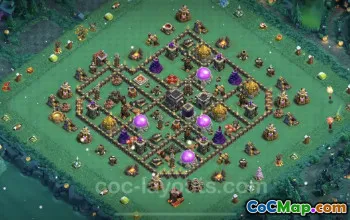 Top TH9 Hybrid Base Link for Max Level Town Hall 9 - COC #19635