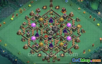 Top TH9 Max Farming Base Design - Clash of Clans Layout #24773