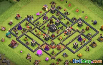 Top TH9 Trophy Base with Anti-Air Design #56818