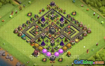 Top TH9 Trophy Base with Link - Clash of Clans 2024 #19323