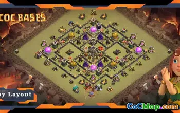 Top TH9 War Base: Anti 3 Stars Hybrid Layouts & Links #20133