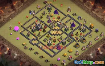 Top TH9 War Base for Anti-3 Stars #56816