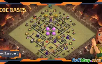 Top TH9 War Base for Clash of Clans - Anti Air & Layout Link #20123