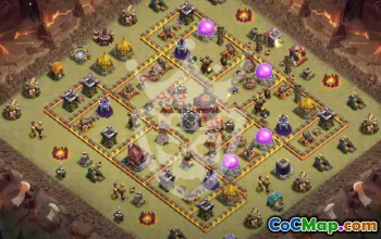 Top Town Hall 10 Base Layout with Copy Link #55175