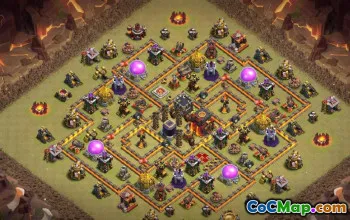 TOP TOWN HALL 10 ბაზის განლაგება COC: Farming & Trophy Maps #15737