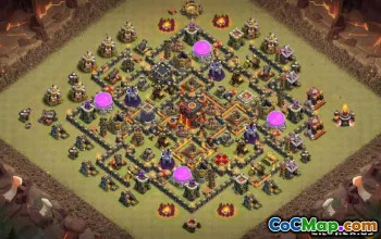 COC农业的Top Town Hall 10基本布局和地图＃12485