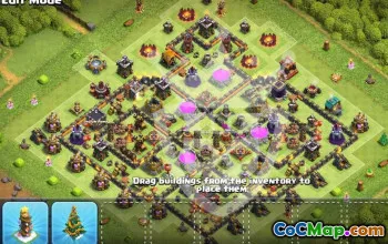 Top Town Hall 10 Base Layouts with Copy Links #54372