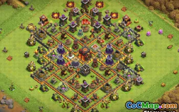 ტოპ მერია 10 COC ბაზის განლაგება და რუქები | დააკოპირეთ ახლა! #14562
