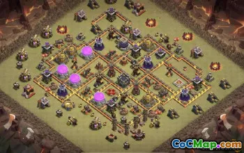 Top Town Hall 10 COC基础布局和地图 - 立即下载！ ＃9715