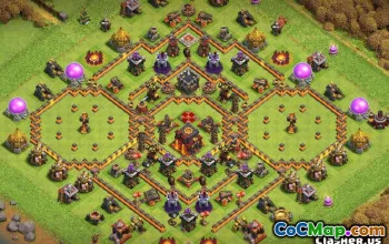 Balai Kota Teratas 10 Tata Letak Pangkalan COC | Peta Perang, Trofi & Hibrida #14594