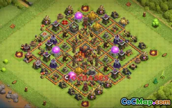 Top Town Hall 10 Farming Base - Clash of Clans Copy Link! #22787