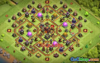 Top Town Hall 10 Farming Base for Clash of Clans #23537