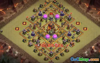 Top Town Hall 10 Hybrid Base | Anti 3 Stars & Clan War League #22946