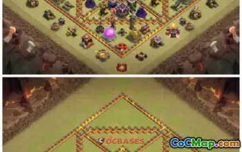 Top Town Hall 10 Hybrid Base for Clash of Clans - Copy Now! #23576