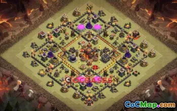 Top Town Hall 10 Hybrid Base for CWL | Clash of Clans #23801