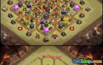 Top Town Hall 10 Hybrid Base - Symmetric & Copy Link! #23193