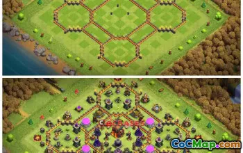 Top Town Hall 10 Hybrid Base – Symmetric & Copy Link! #23663
