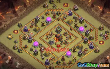 Top Town Hall 10 War Base - Anti 3 Stars & CWL Ready! #23515
